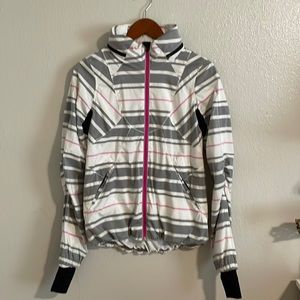 Lululemon jacket - windbreaker fully lined with hidden zippered hood.